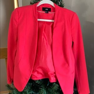 Hot pink H&M fitted blazer
